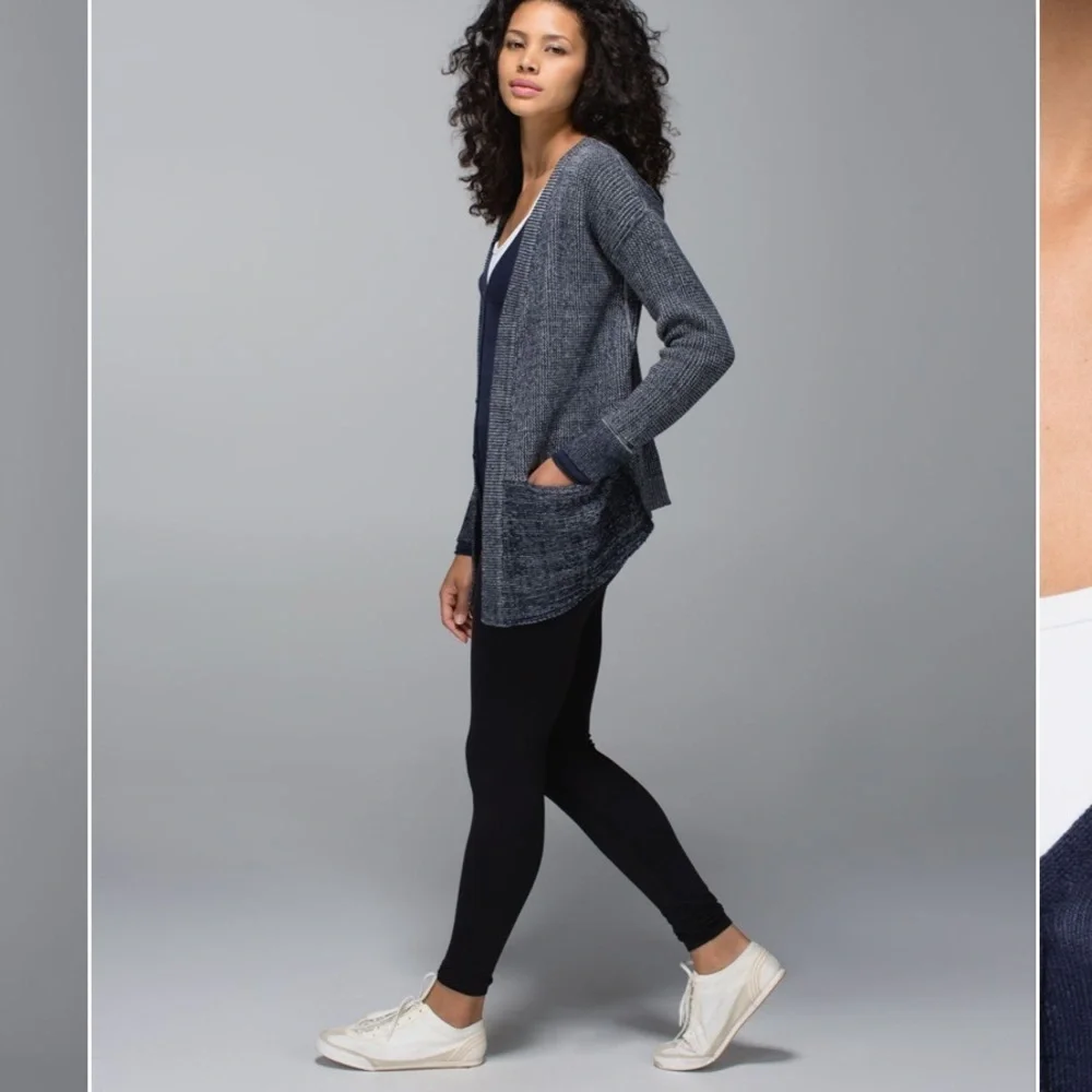Lululemon vestigan cardigan sweater vest inkwell Size 8